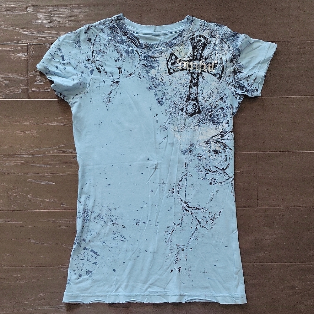 Sinful Distressed Blue Tee